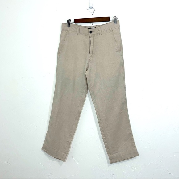 Vintage Giorgio Armani Tan Linen Pants - Picture 1 of 7